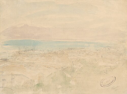 View on Rijeka, , László Mednyánszky