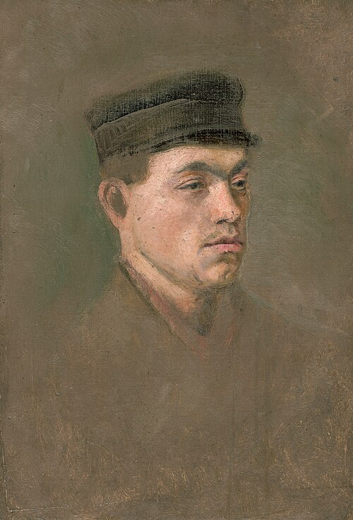 Štúdia hlavy remeselníckeho chlapca, 1890, László Mednyánszky