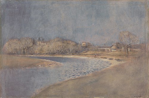 Pohľad na Strážky, 1890, László Mednyánszky