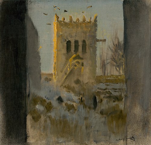 Zvonica v Strážkach, 1875, László Mednyánszky