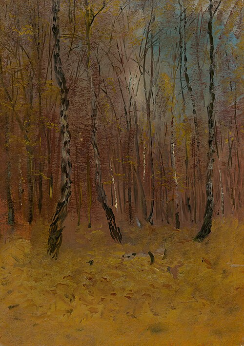 Jesenný les, 1900, László Mednyánszky