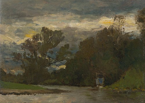 Na brehu rieky Poprad, 1875, László Mednyánszky
