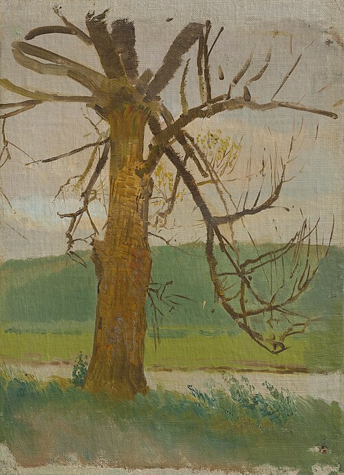 Strom pri rieke, 1880, László Mednyánszky