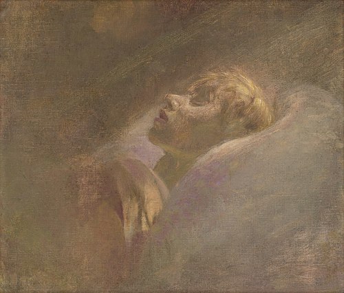 Podobizeň mŕtveho dievčaťa, 1880, László Mednyánszky