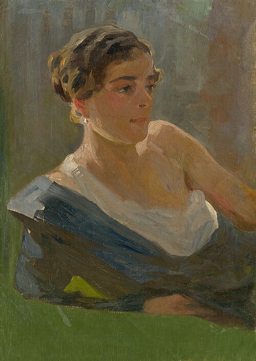 Odpočívajúca dáma, 1870, László Mednyánszky