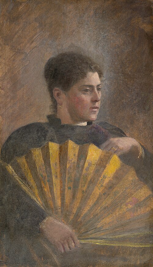 Dáma s vejárom, 1860, László Mednyánszky