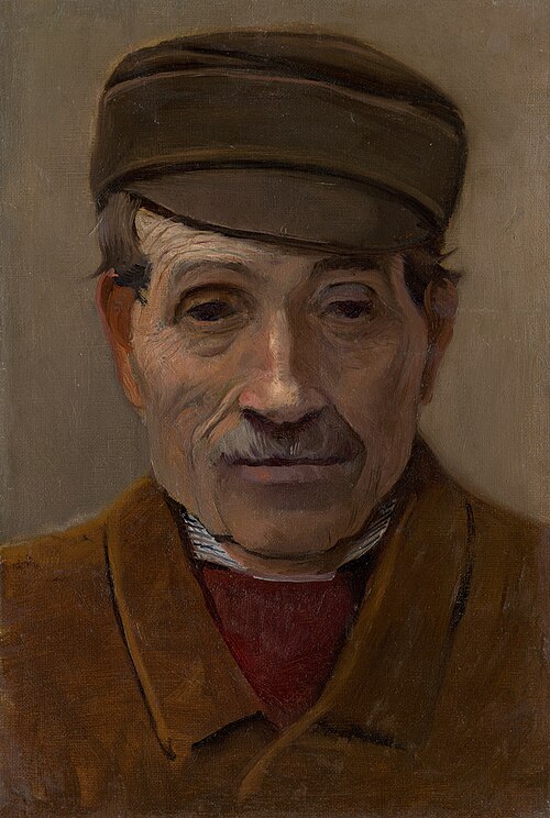 Portrét staršieho dedinčana, 1880, László Mednyánszky