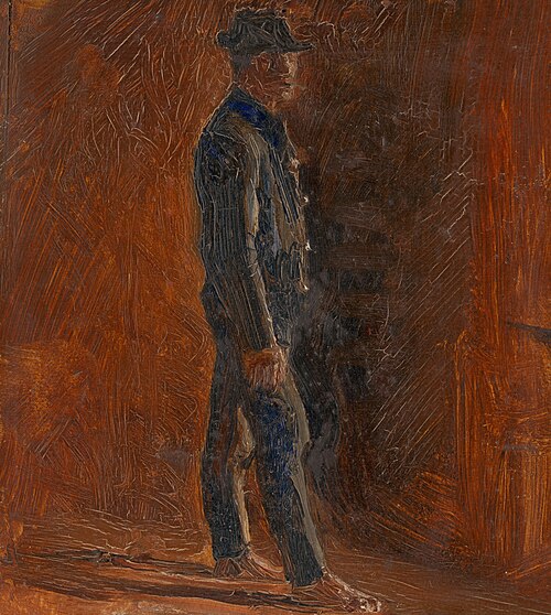 Štúdia stojaceho muža, 1909, László Mednyánszky