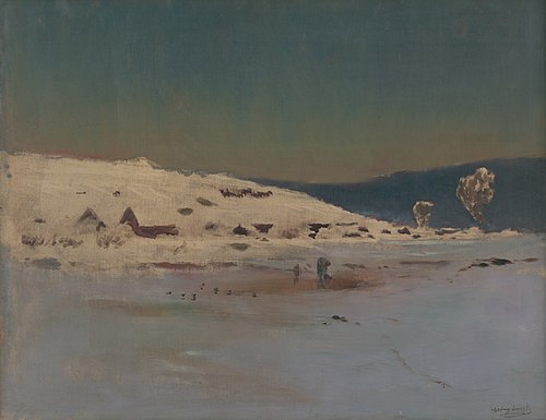 Zimná krajina, 1875, László Mednyánszky