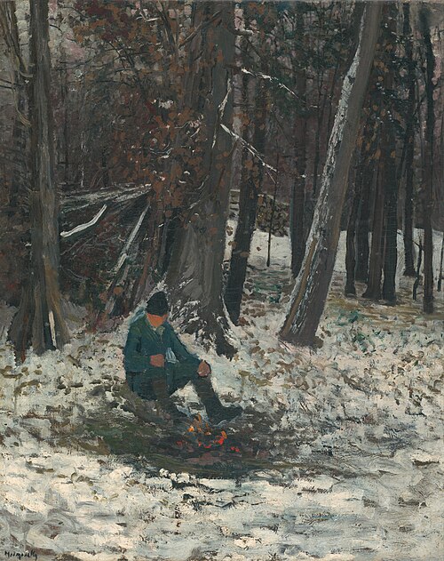 Drevorubač, 1890, László Mednyánszky