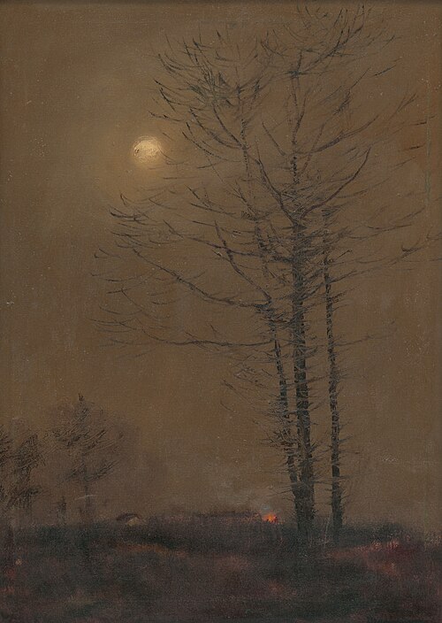 Večerná krajina, 1890, László Mednyánszky