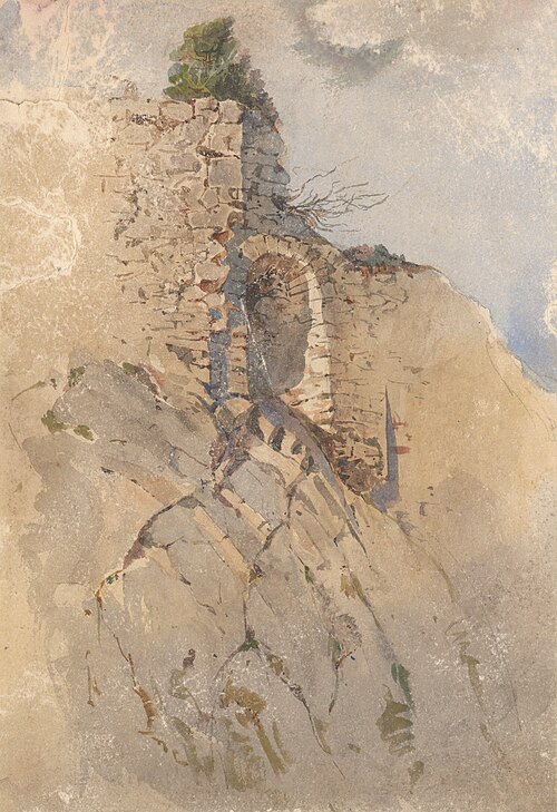 Zrúcaniny hradu, 1872, László Mednyánszky