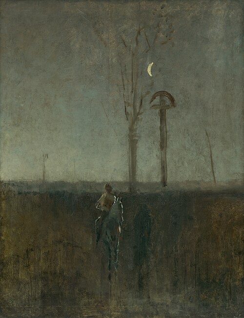 Krajina s jazdcom, 1895, László Mednyánszky