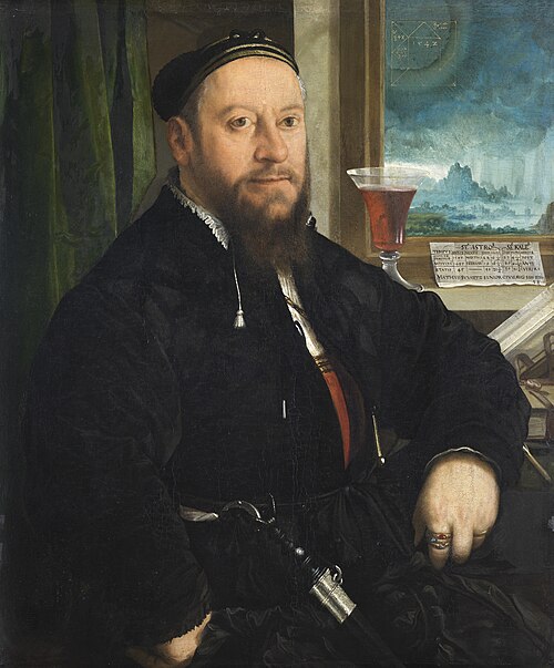 Portrait of Matthäus Schwarz, 1542, Christoph Amberger