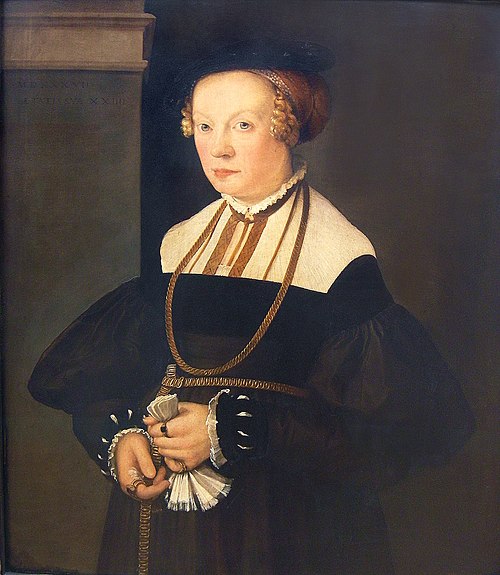 Portrait of Felicitas Welser wife of Hieron. Seiler, 1537, Christoph Amberger