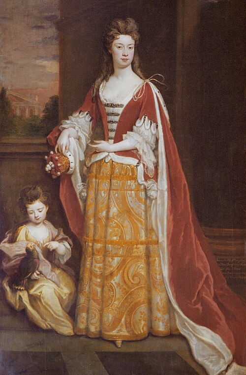 Jemima, Duchess of Kent (d.1728), and Her Daughter Lady Jemima Grey, 1705, Godfrey Kneller