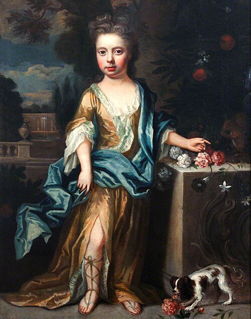 Child with Dog and Squirrel, , Godfrey Kneller