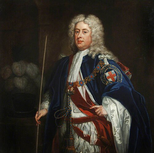 The Second Duke of Bolton Wearing the Robes of a Knight of the Garter with His Chamberlain's Wand, , Godfrey Kneller