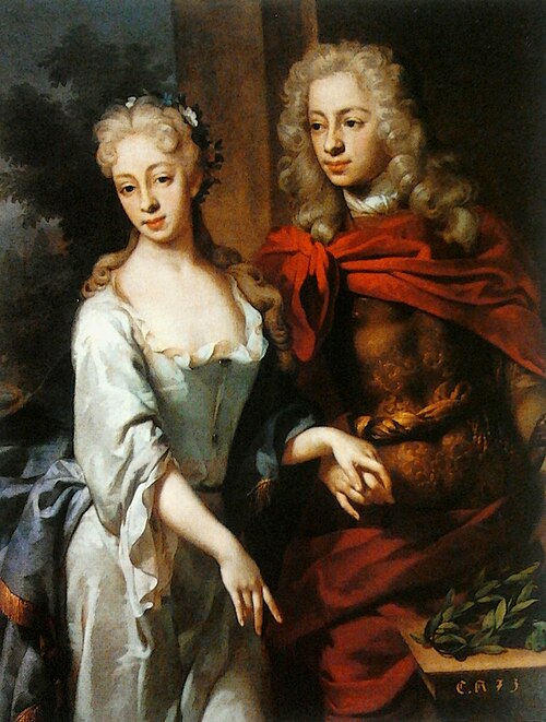 Portrait d'un couple., 1673, Godfrey Kneller