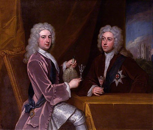 Thomas Pelham-Holles, 1st Duke of Newcastle-under-Lyne; Henry Clinton, 7th Earl of Lincoln, 1721, Godfrey Kneller