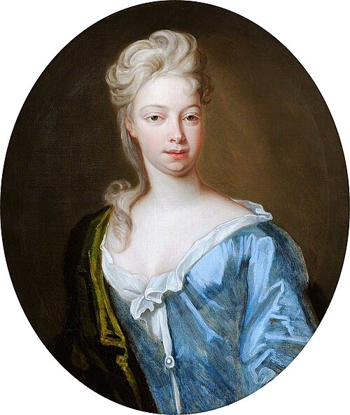 An Unknown Woman in a Blue Dress and a Green Mantle, 1705, Godfrey Kneller