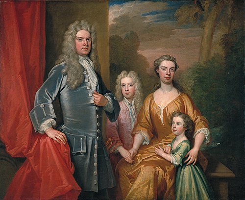 James Brydges and his Family, 1713, Godfrey Kneller