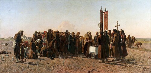 Une prière en temps de sécheresse., 1878, Grigori Miassoïedov