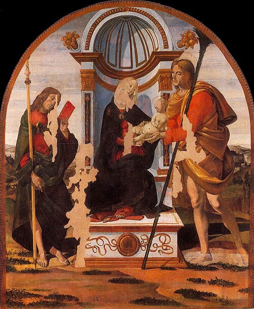 Madonna and Child with Sts James and Christopher, 1486, Bartolomeo della Gatta