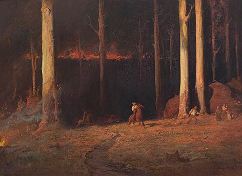 Gippsland, Sunday night, February 20th, 1898, 1898, John Longstaff