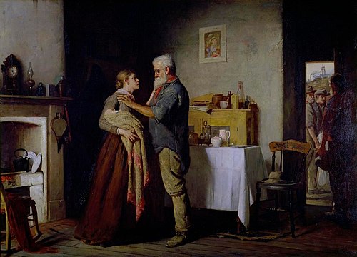 Breaking the News, 1887, John Longstaff