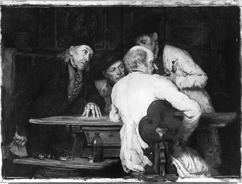 The Dispute, 1877, Eduard Kurzbauer