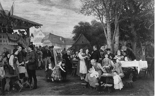 Rural festival in Swabia, 1873, Eduard Kurzbauer