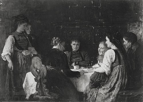 Kartenlegerin, 1875, Eduard Kurzbauer