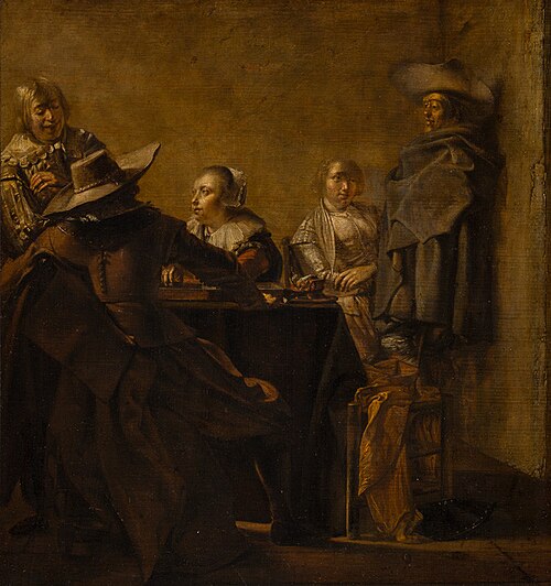 A Merry Company Playing Tric-Trac, 1634, Pieter Codde