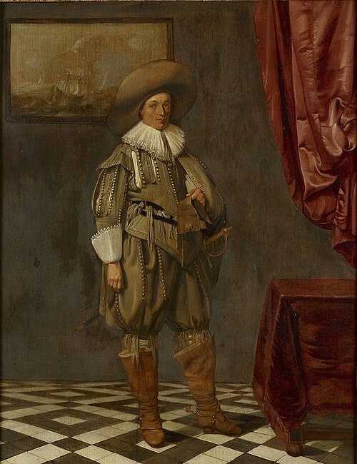 Portrait of a young Man standing, 1625, Pieter Codde