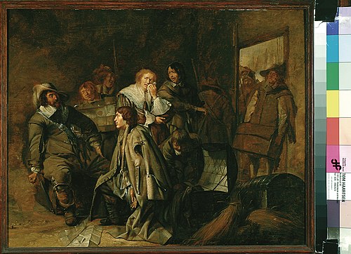 Soldiers ransacking a house, 1649, Pieter Codde