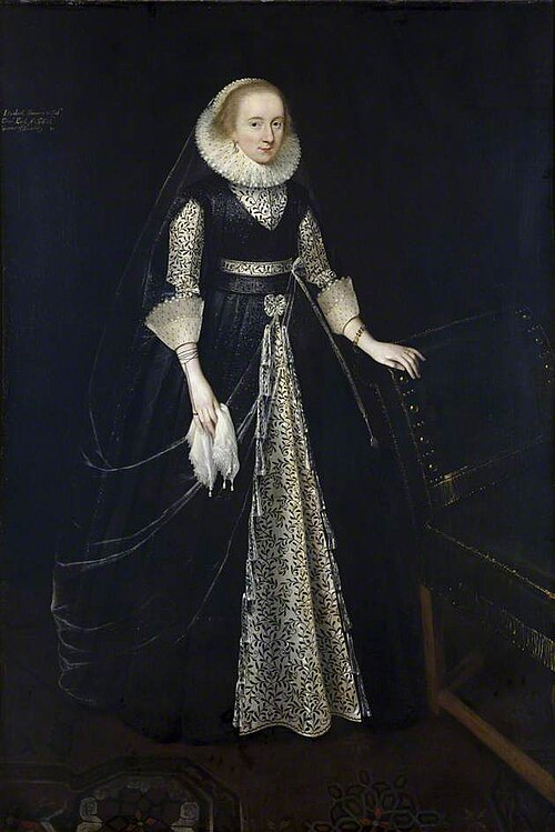 Elizabeth Knollys, née Howard (1586–1658), Viscountess Wallingford, Later Countess of Banbury, 1619, Daniel Mytens l'Ancien