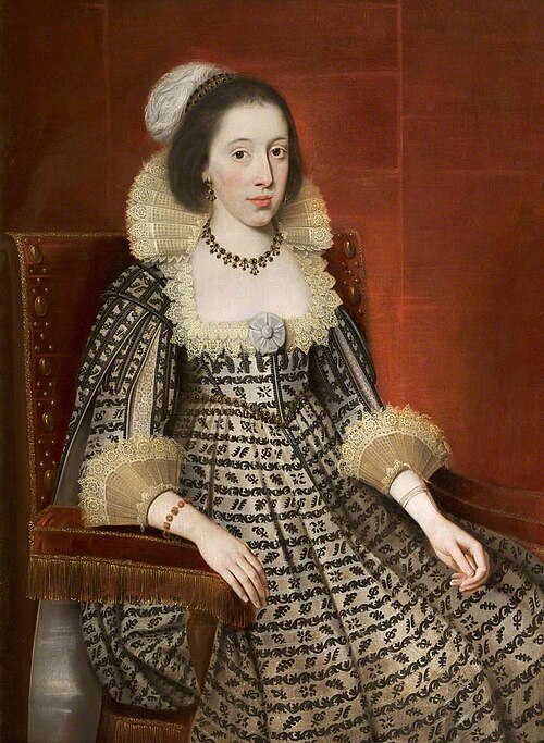 Elizabeth Leicester (b.1587), , Daniel Mytens l'Ancien