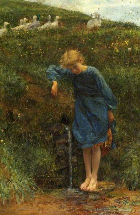 Reflections at the Spring, 1884, Lionel Percy Smythe