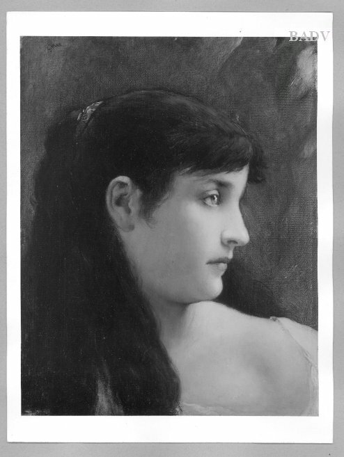 head of a girl, 1885, Gabriel von Max