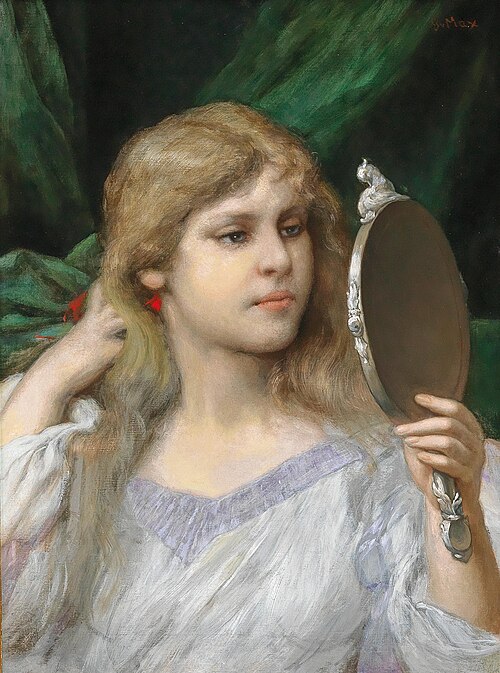The Mirror, , Gabriel von Max