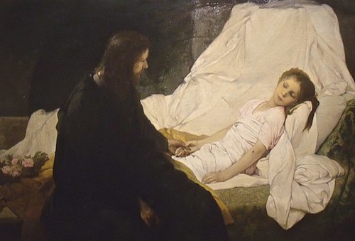 La Résurrection de la fille de Jaïre, 1878, Gabriel von Max