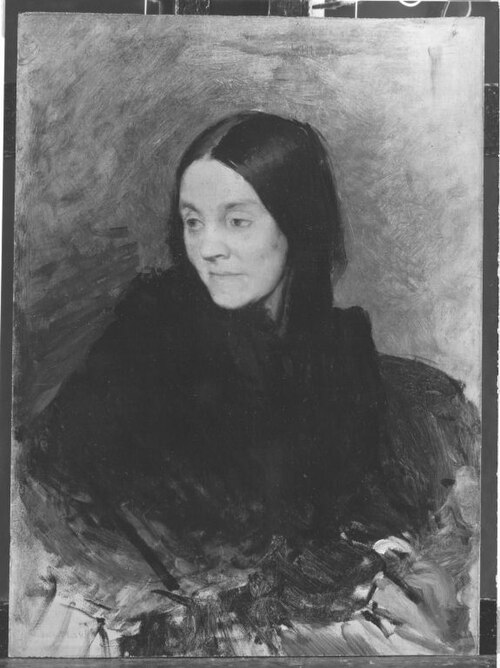Studie zum Bildnis der Clementine Schwayer, , Gabriel von Max