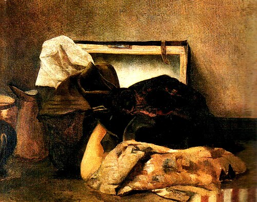 Naturaleza muerta con paño., 1887, Cristóbal Rojas