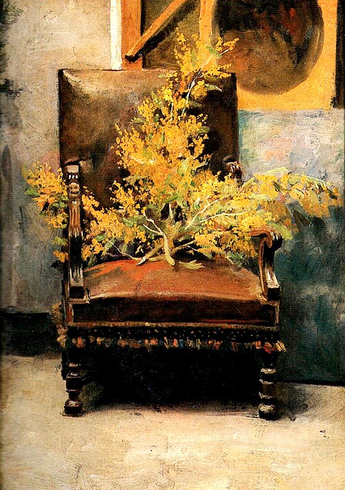 Mimosa (Silla con flores), 1890, Cristóbal Rojas