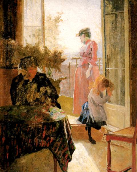 Estudio para el balcón, 1889, Cristóbal Rojas