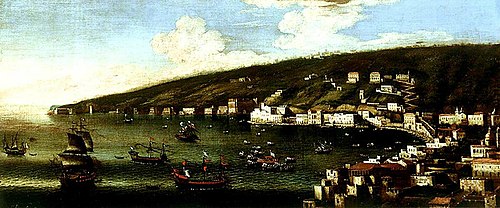 The Bay of Naples looking towards Posillipo, 1747, Tommaso Ruiz