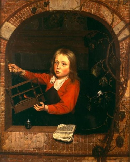 Boy with a Birdcage, 1667, Jan Adriaensz. van Staveren