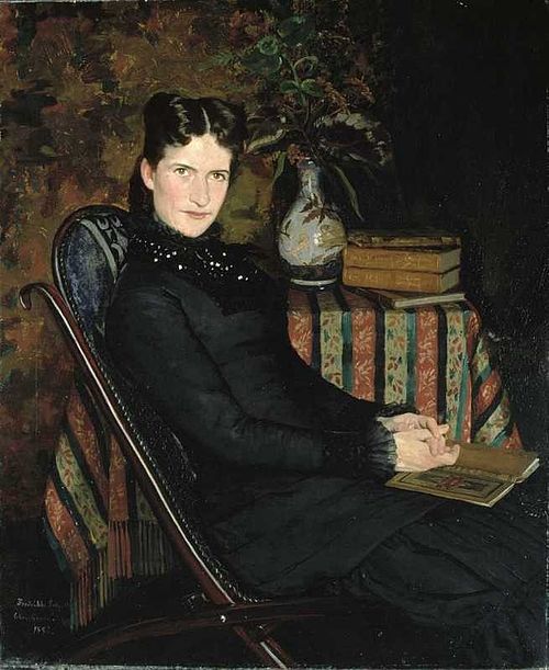 Portrait of Mathilde Dunker, married Schjøtt, 1883, Fredrikke Schjøtt