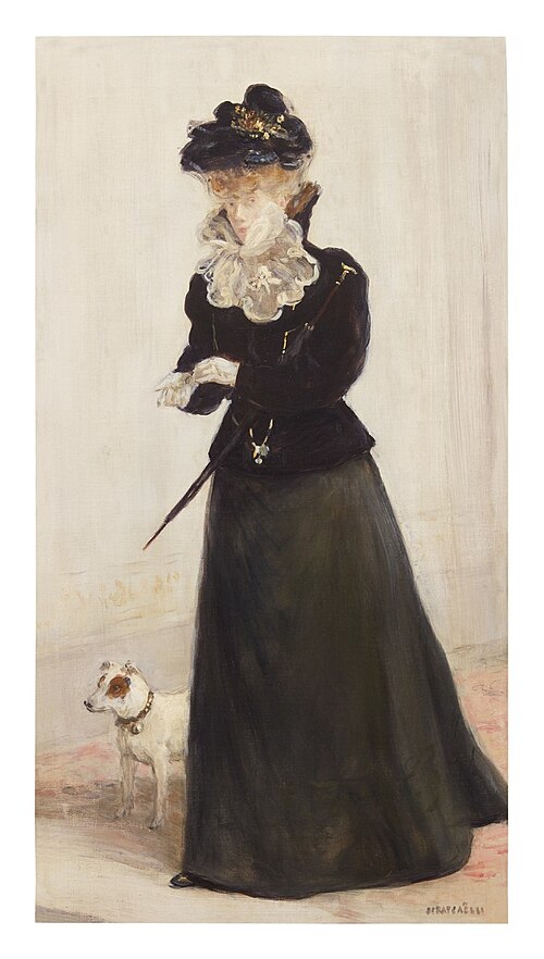 Elegant with Dog, , Jean-François Raffaëlli